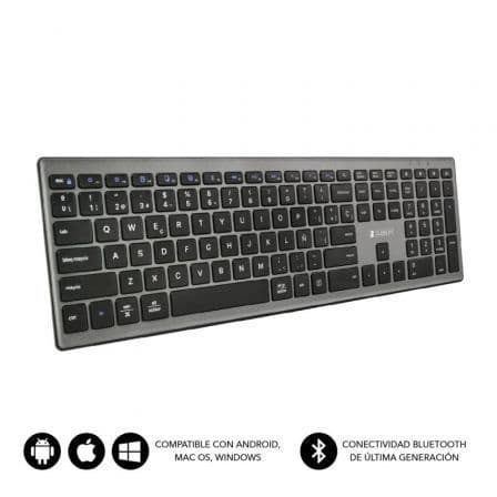 TECLADO BLUETOOTH SUBBLIM 2PUE201 PURE EXTENDED CINZA