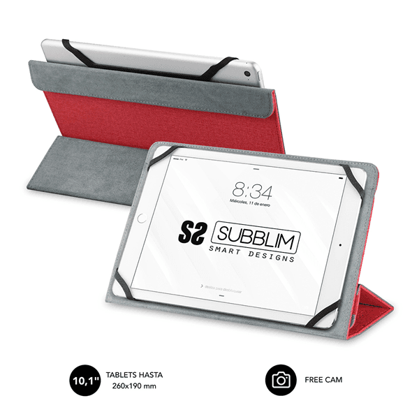 Subblim Freecam Capa Universal para Tablet 10.1" Red