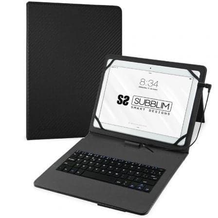 CAPA COM TECLADO PARA TABLET SUBBLIM KEYTAB PRO USB 10.1 PRETA