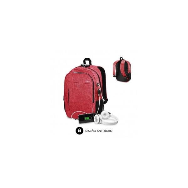 Subblim Urban Lock Mochila para Portátil até 16" Red