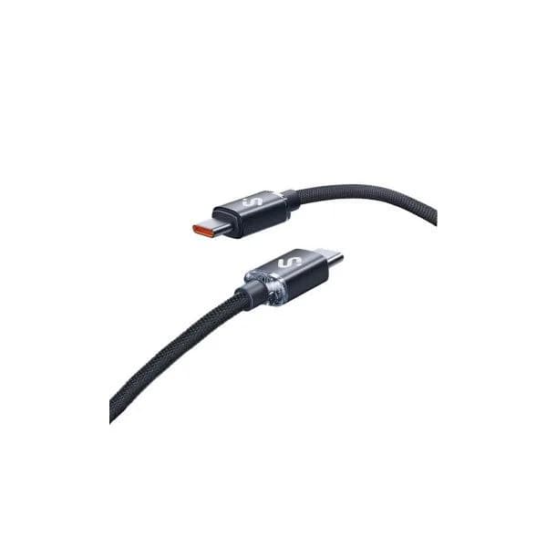Subblim Optimus Cabo USB 2.0 Tipo-C Macho - USB-C Macho 60W 480Mbps 2 Metros Nylon Trançado Preto