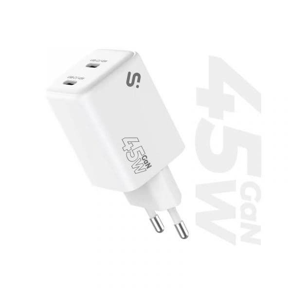 Subblim SUBCHG-6G4520 Carregador Carga Ultra Rápida 45W Branco