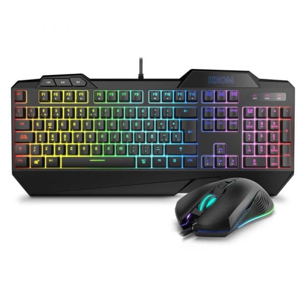 NOX Krom Teclado e Rato Krusher Semi-Mecânico RGB (PT) - NXKROMKRSHRPT