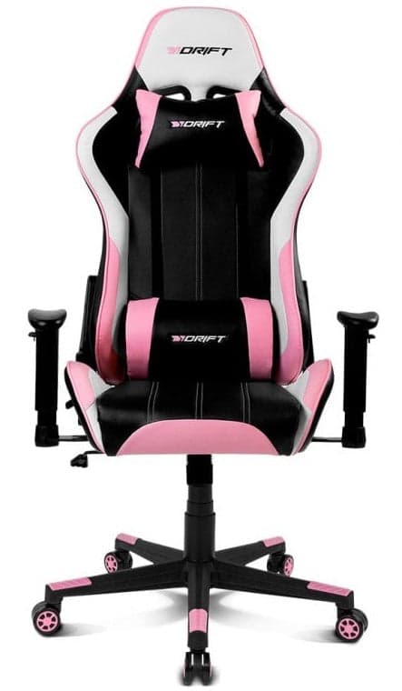 Cadeira Gaming Drift DR175 Preta/Branca/Rosa