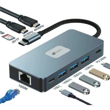 Leotec Hub 10 em 1 USB-C LEDS02 - HUBLEOLEDS02