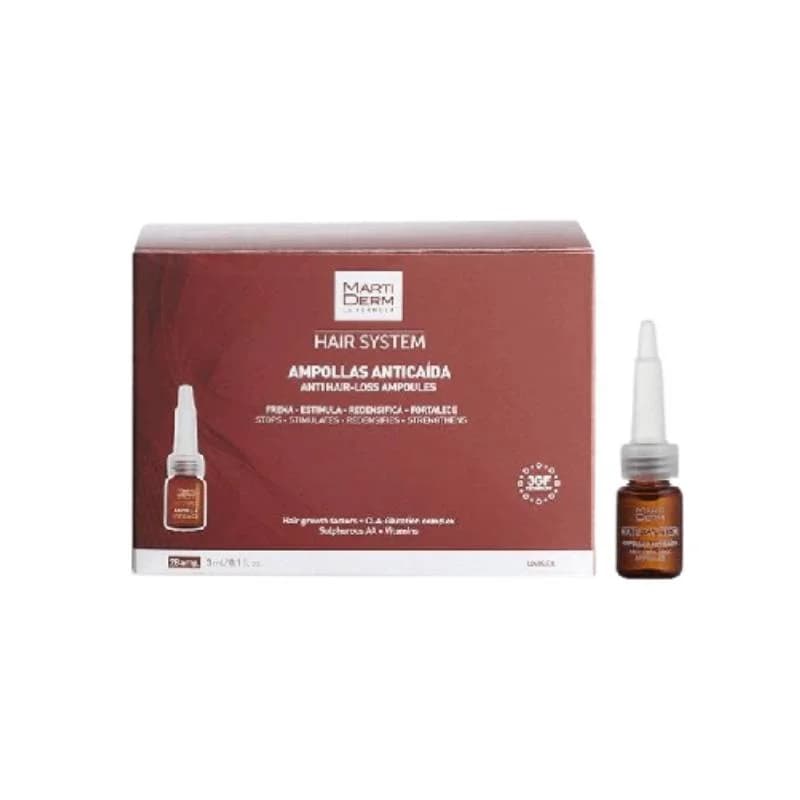 Martiderm Pack Hair System Shampoo Antiqueda Anti-aging 2x200ml