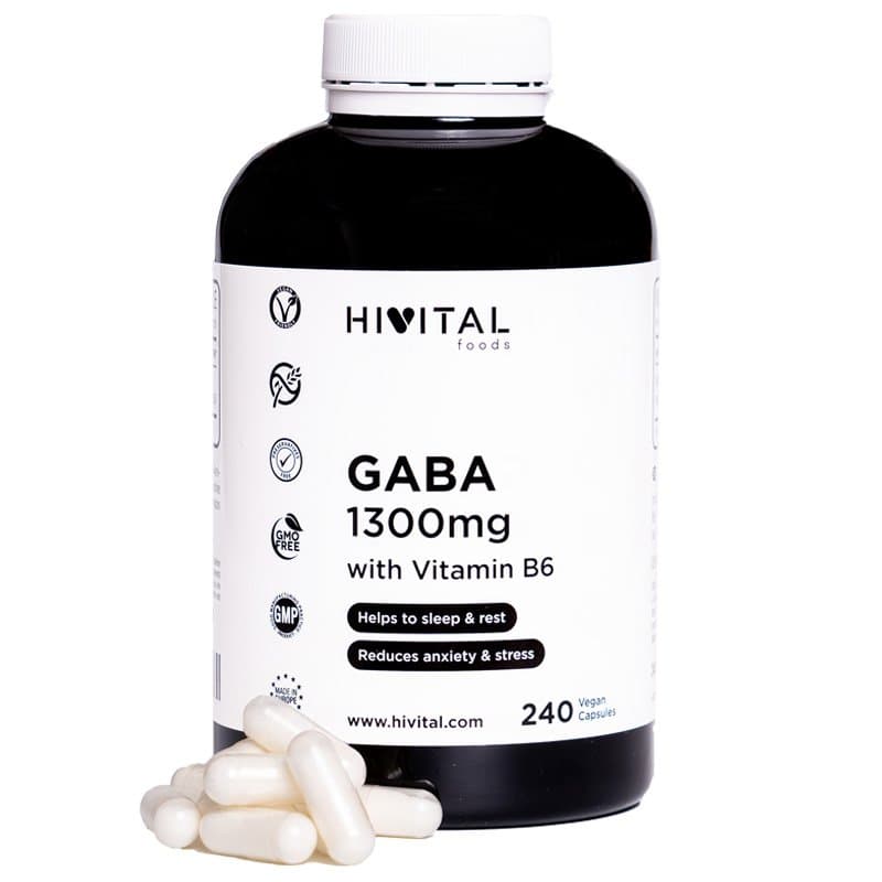 Hivital GABA 1300 mg 240 Cápsulas Vegan