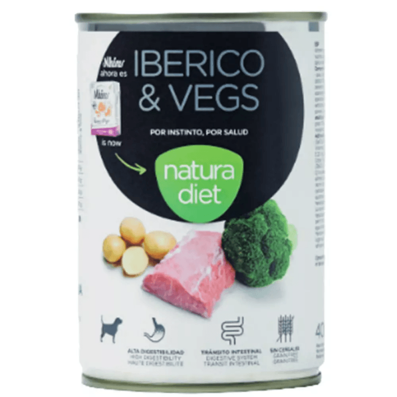 Ração Húmida Natura Diet Wet Cão Porco Ibérico & Vegetais 400g