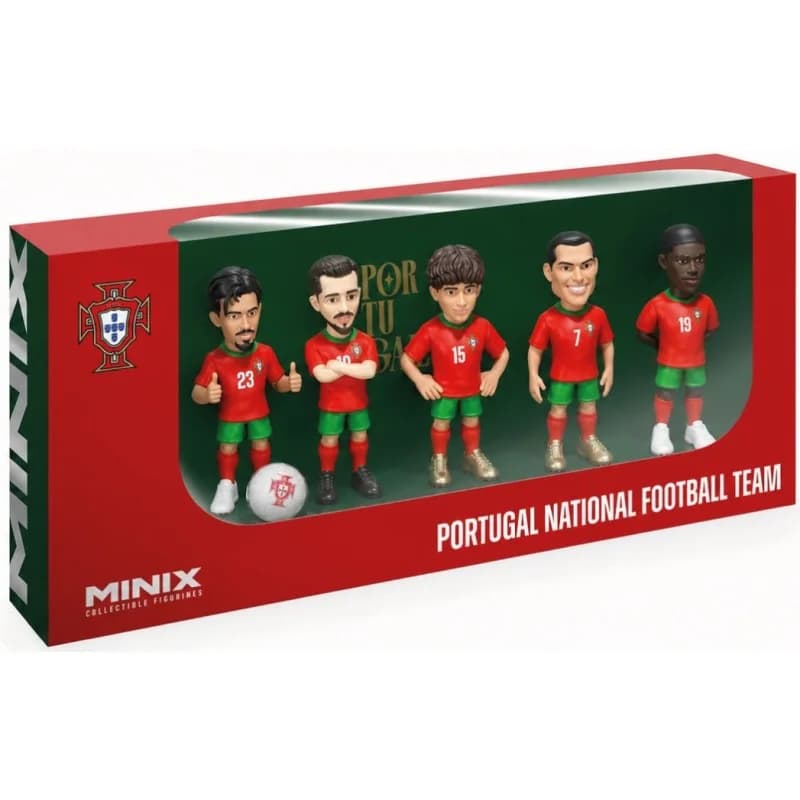 Minix Futebol Estrelas Copa do Mundo - Portugal - 5 Figuras 7cm - B0GDGTWFDH