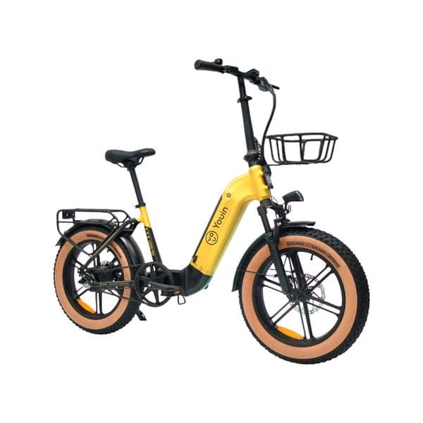 Youin Bicicleta Elétrica Luxor II Pro FAT 20" 250W Amarela/Preta - BK1750