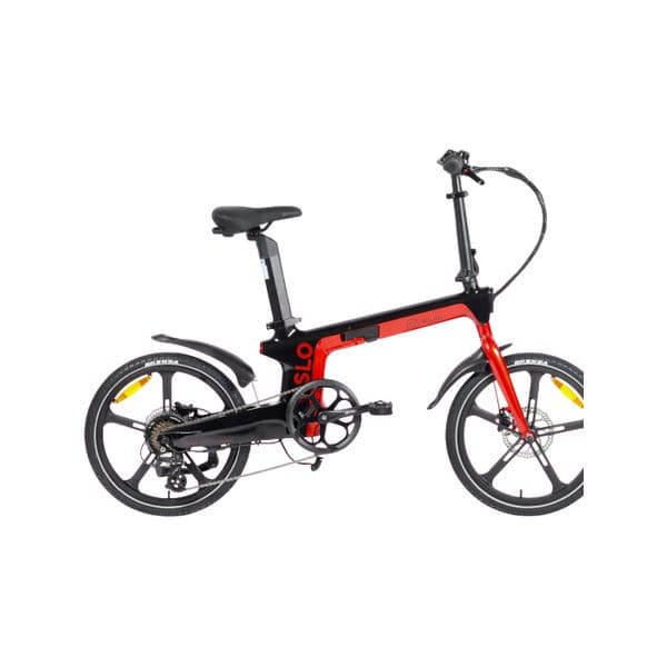 Youin Bicicleta Elétrica Oslo Carbon Dobrável 20" 250W Preta/Vermelha - BK1900