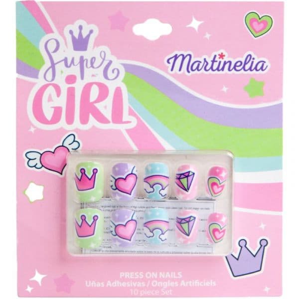 Martinelia Super Girl Nails Unhas Artificiais para Crianças 10 Un.