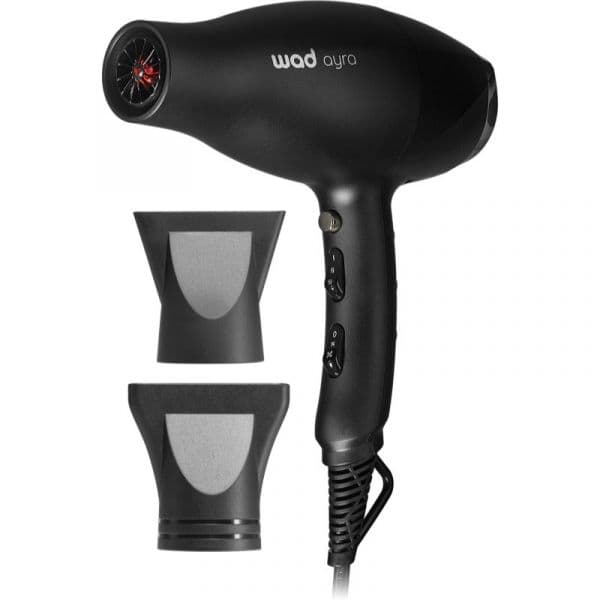 Wad Ayra Hair Dryer Chrome Secador de Cabelo Black