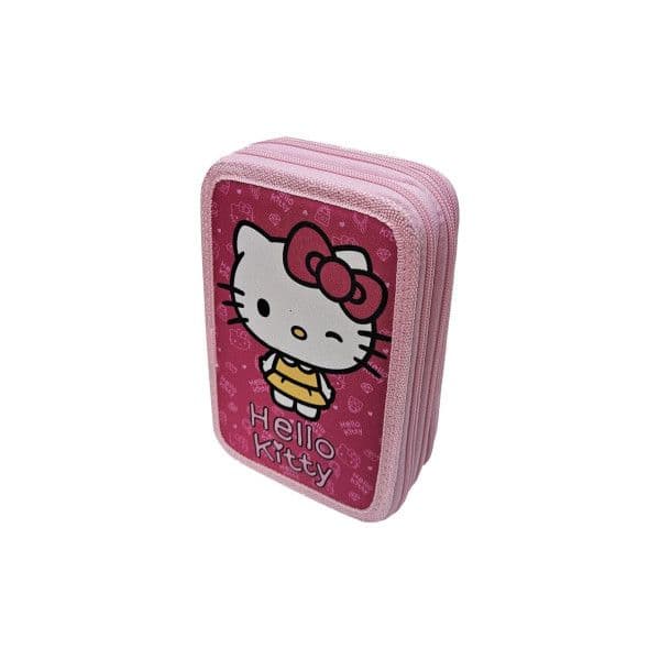 Manenti Hello Kitty My Style Estojo Triplo Rosa