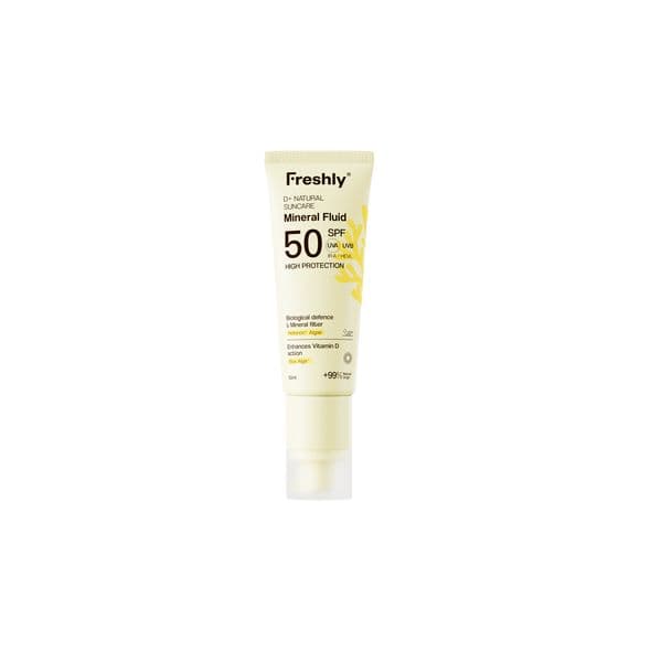 Protetor Solar Freshly D+ Natural Suncare Mineral Fluid SPF50 50ml