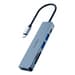 CoolBox MiniDock C61 USB-C com HDMI 4K, 2x USB 3.2 Gen 1 Type-A, USB-C PD, SD, MicroSD/TF Cinzento