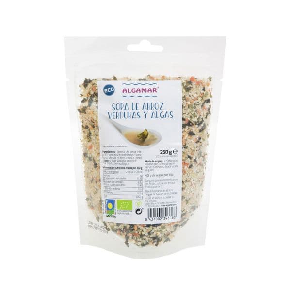 Algamar Sopa de Arroz de Legumes e Algas 250g