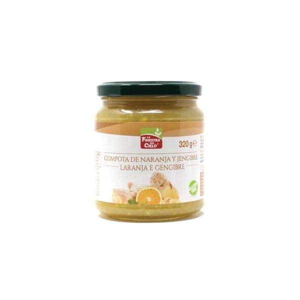 La Finestra Sul Cielo Compota de Laranja e Gengibre Bio 320g