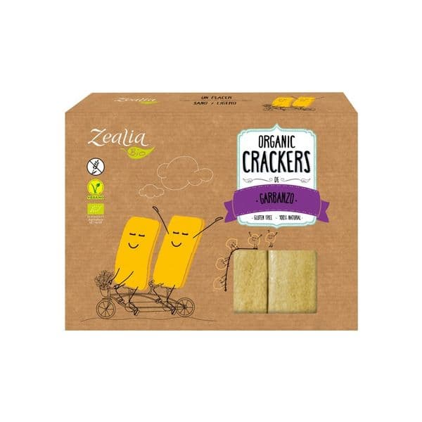 Zealia Biscoitos de Grão de Bico Orgânicos sem Glúten 6 Unidades de 120g