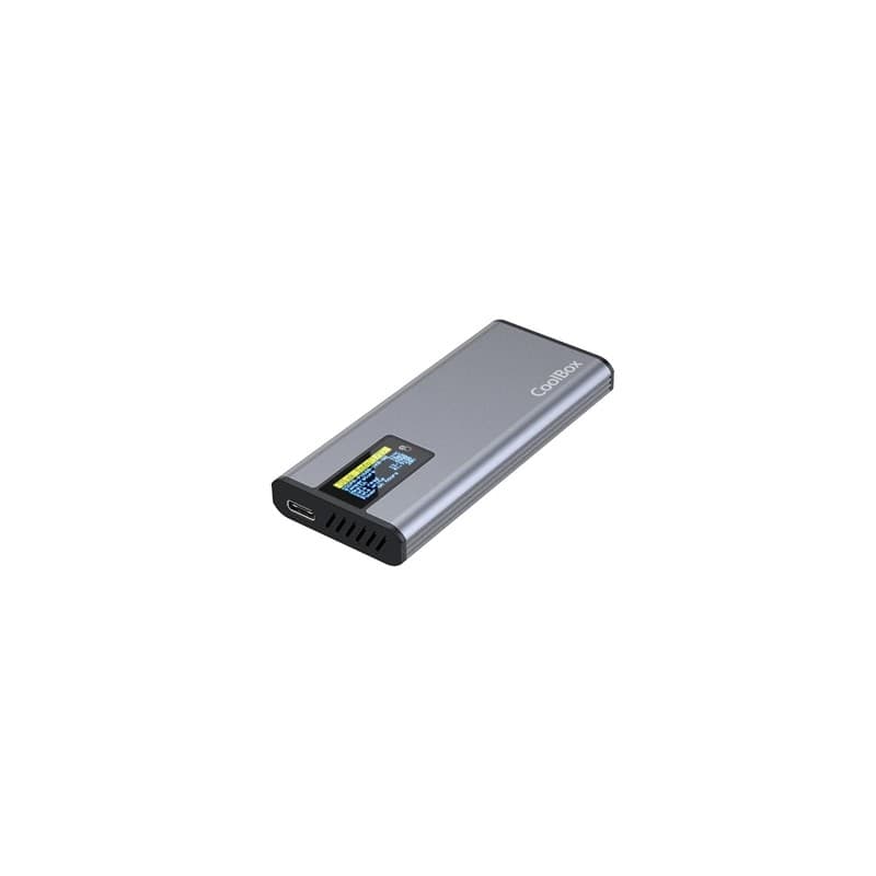 Coolbox M.2 NVME/SATA SSD CASE LCD MINICHASE PS32