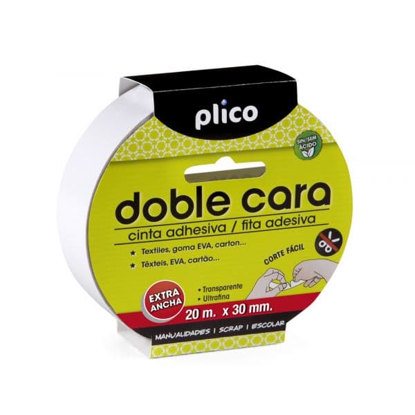 Plico Fita Adesiva Dupla Face 30mm x 20m