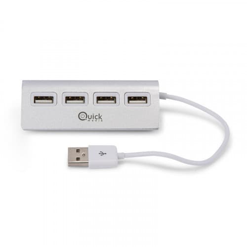Quick Media Hub 4x USB 2.0 Silver