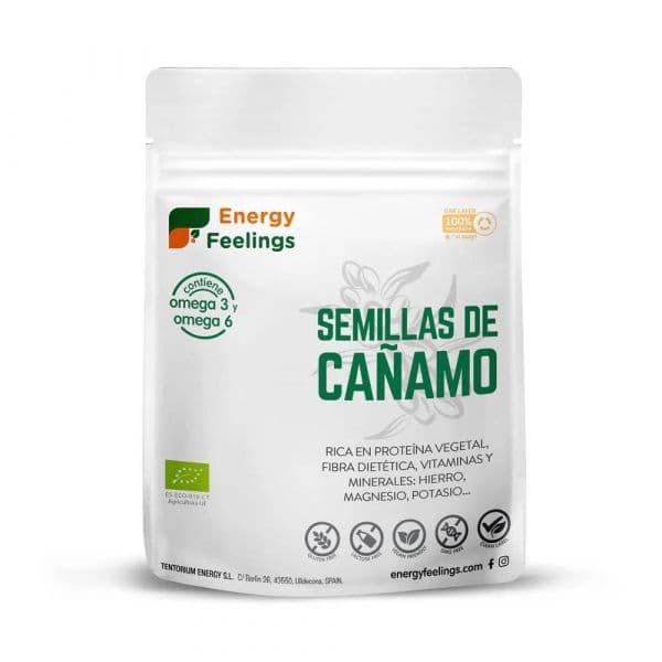 Energy Feelings Sementes de Cânhamo Bio com Casca Doypack 200g