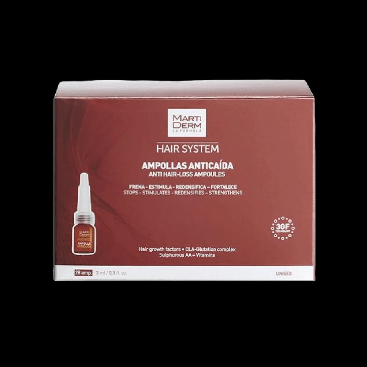 Martiderm Hair System Ampolas Antiqueda 28x3ml