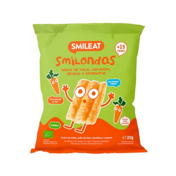 Smileat Smilondas de Milho, Grão-de-bico, Lentilhas e Cenoura +15m 25g