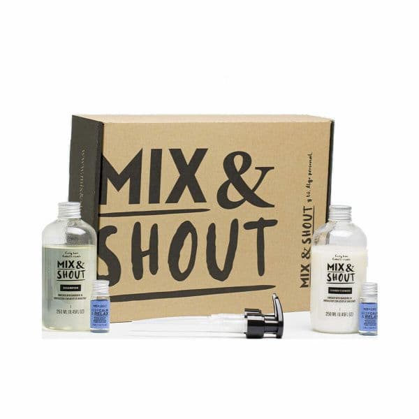 Mix & Shout Rotina de Cachos Suavizante e Calmante 4 Peças Coffret