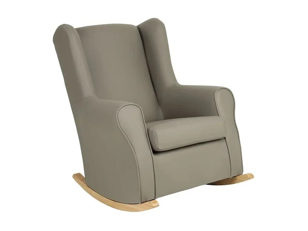 Poltrona de baloiço com pernas madeira cinzento 95x81x104cm