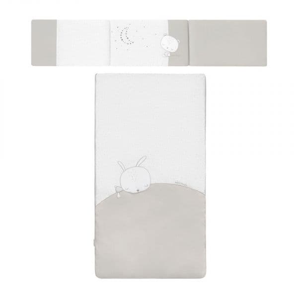 Petit Praia Conjunto Textil Sleepy Gris 140x70