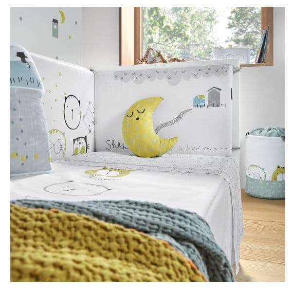 Petit Praia Conjunto Textil Cats 140x70