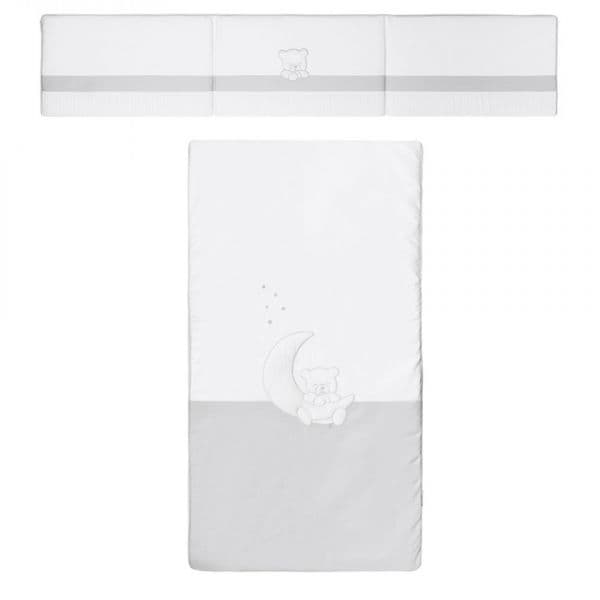 Petit Praia Conjunto Têxtil Teddy Gris 120X60