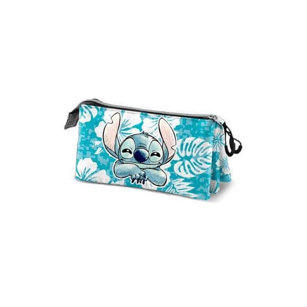 Karactermania Estojo Triplo Aloha Stitch Fan 2.0 Azul