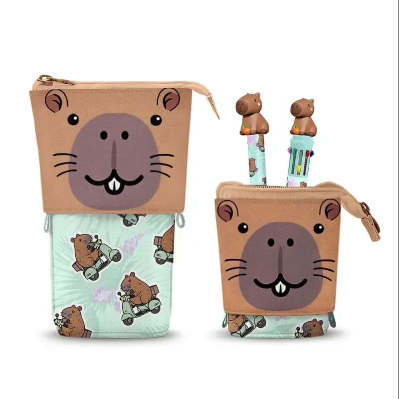 Karactermania Estojo Capibara com Caneta 10 Cores e Caneta Apagável Oh My Pop!