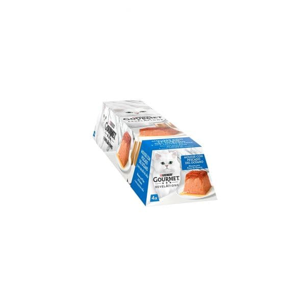 Ração Húmida Purina Gourmet Revelations Mousse Peixe do Oceano 4 x 57g