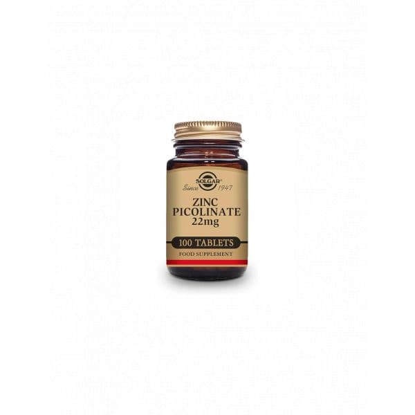 Solgar Picolinato de Zinco 22mg 100 Comprimidos
