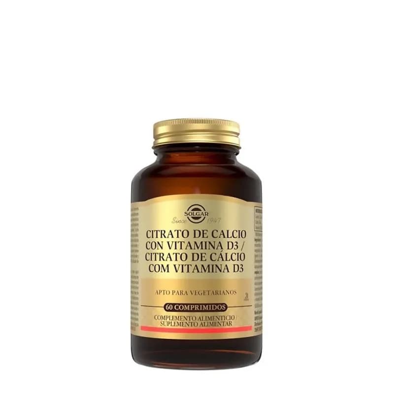 Solgar Calcium Citrate + Vitamina D3 Comprimidos x60