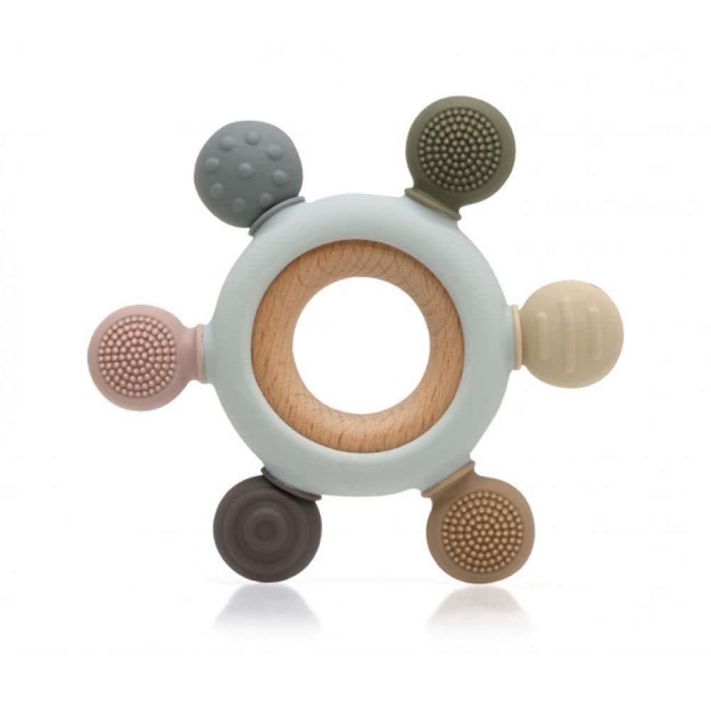 Mordedor Kiokids em Silicone e Madeira 10cm