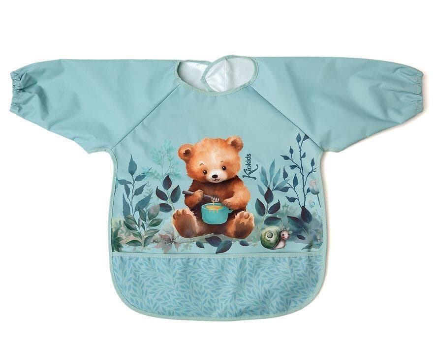 Babete Impermeável com Mangas Urso Kiokids Sage