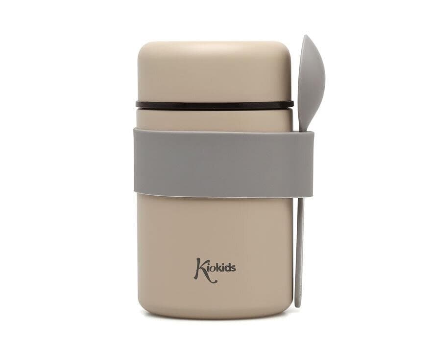 Termo para Sólidos em Inox com Colher Kiokids Bege