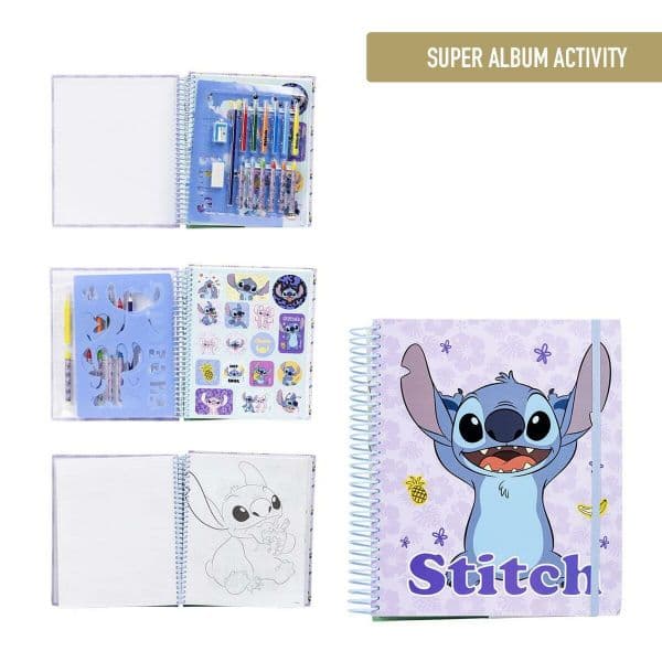 Cerdá Conjunto de Desenho e Álbum de Atividades Stitch Disney