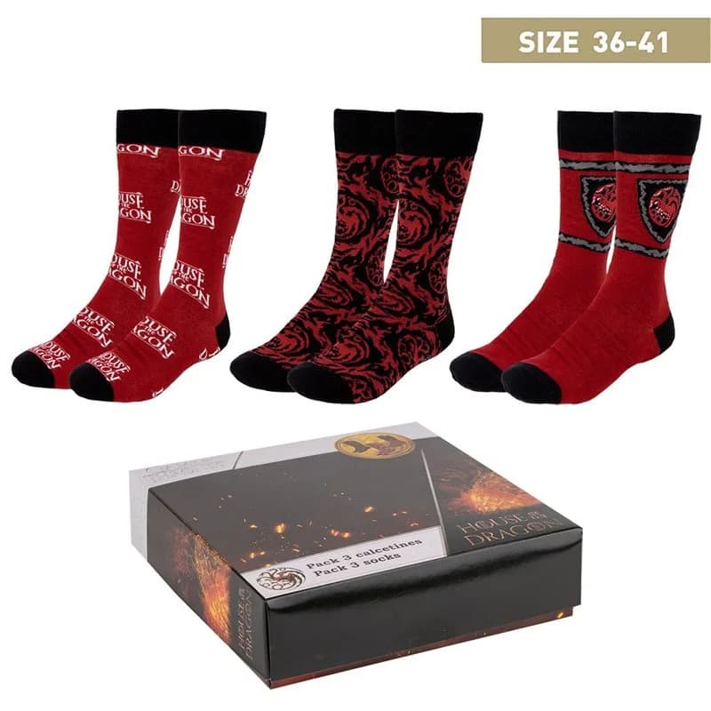 Pack 3 Par de Meias - House of Dragon (36 -41)