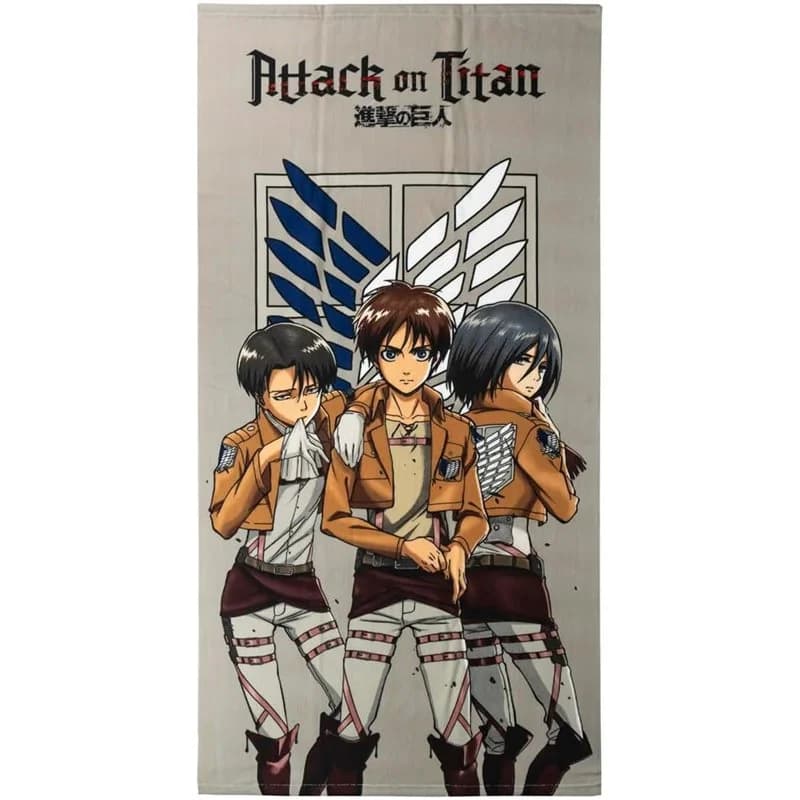 Cerdá Toalha de Microfibra Attack on Titan Preto 70x140cm