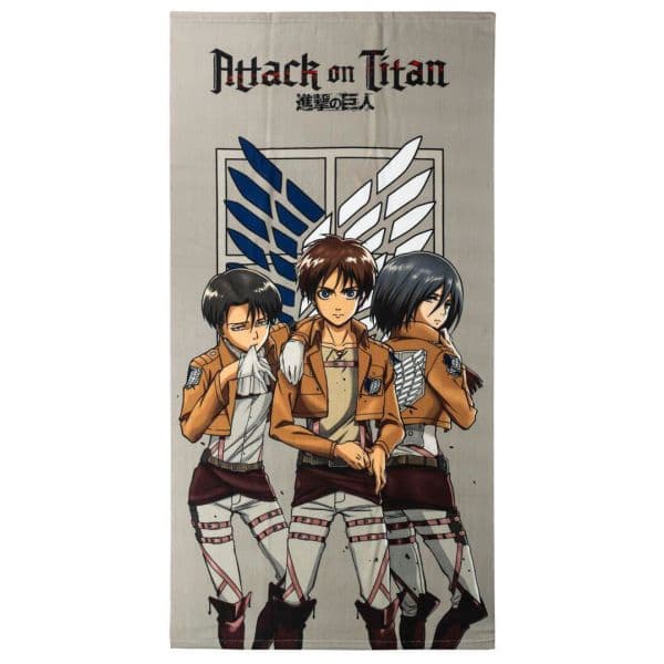 Cerdá Toalha de Microfibra Attack on Titan Preto 70x140cm