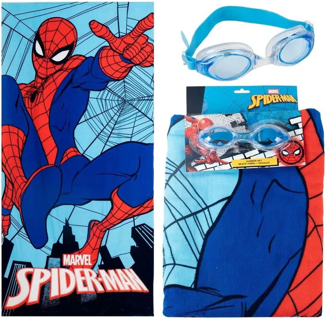 Cerdá Toalha + Óculos Natação Homem-Aranha Marvel