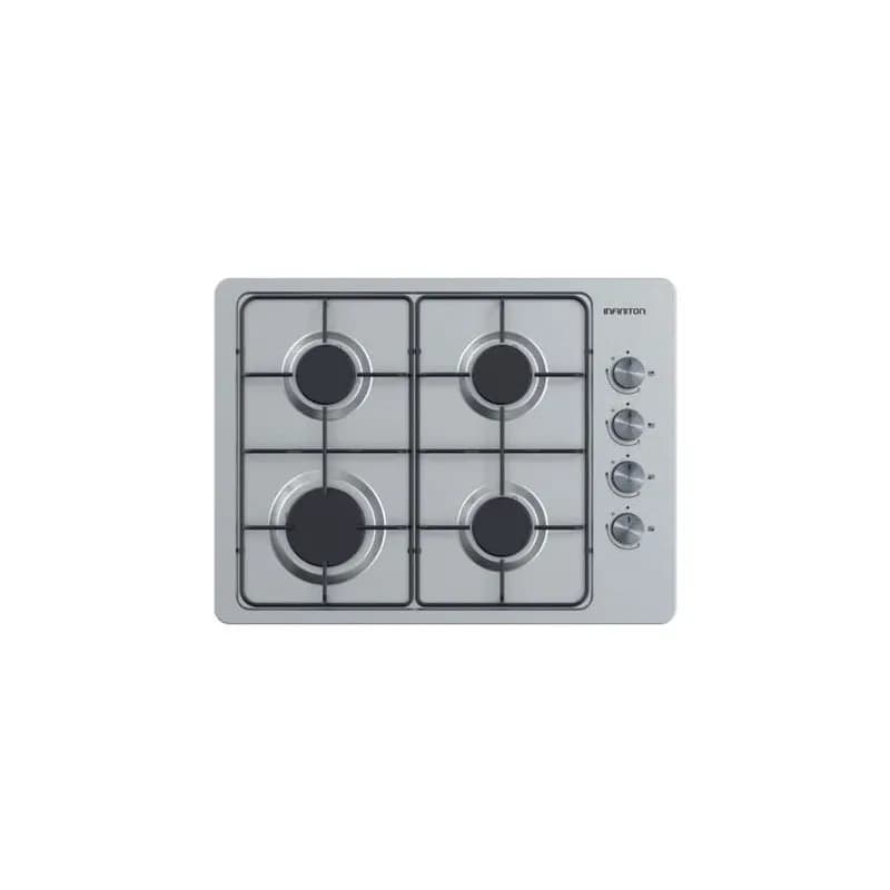 Placa a Gás Infiniton Gas43bxal | 4 Zonas, Aço inoxidável