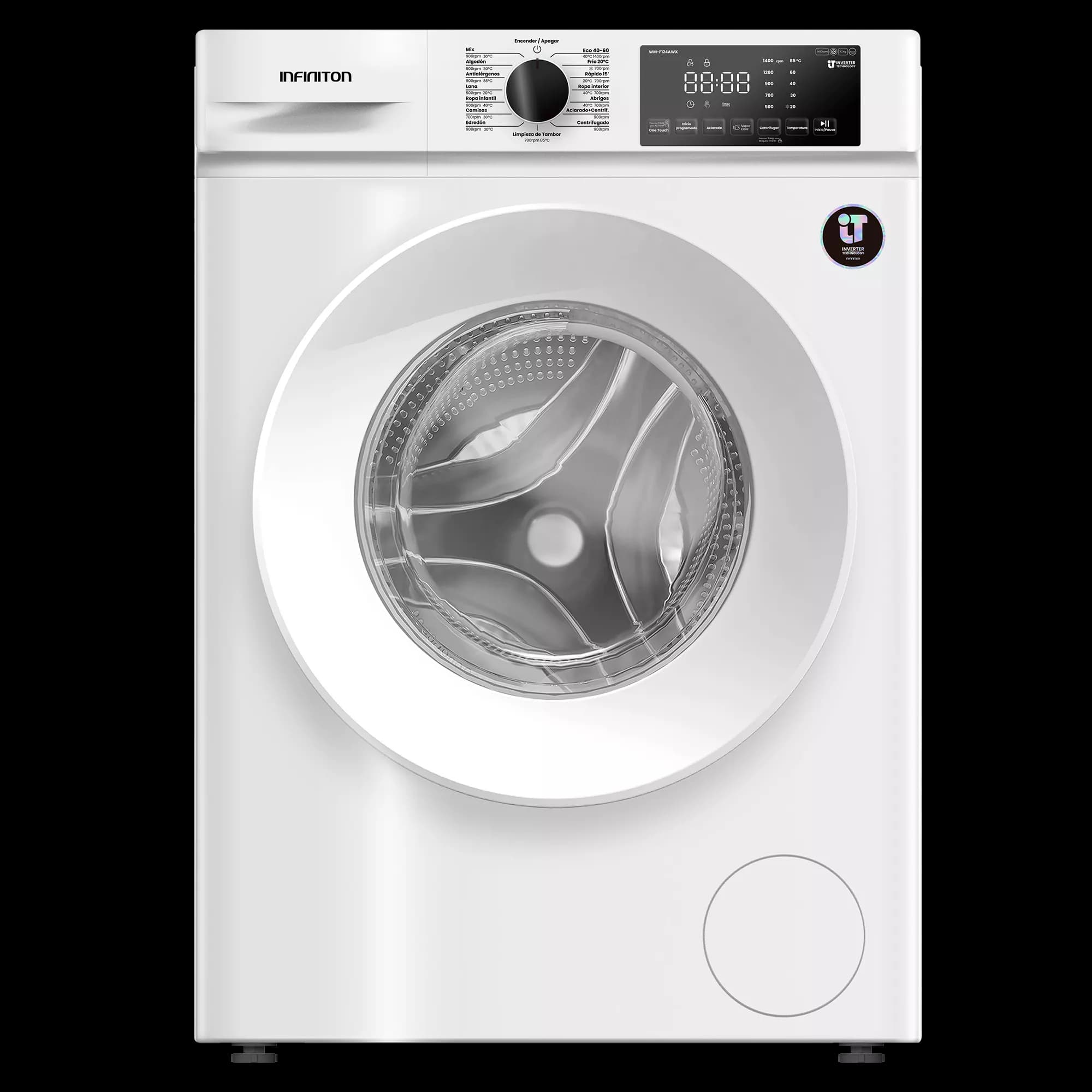 Máquina de Lavar Roupa Infiniton Wm-f124awx | 12kg, 1400rpm, Classe A