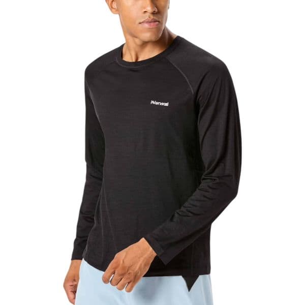 Nnormal de Manga Comprida Merino Long Sleeve T-shirt n2cmml1-001 L Preto
